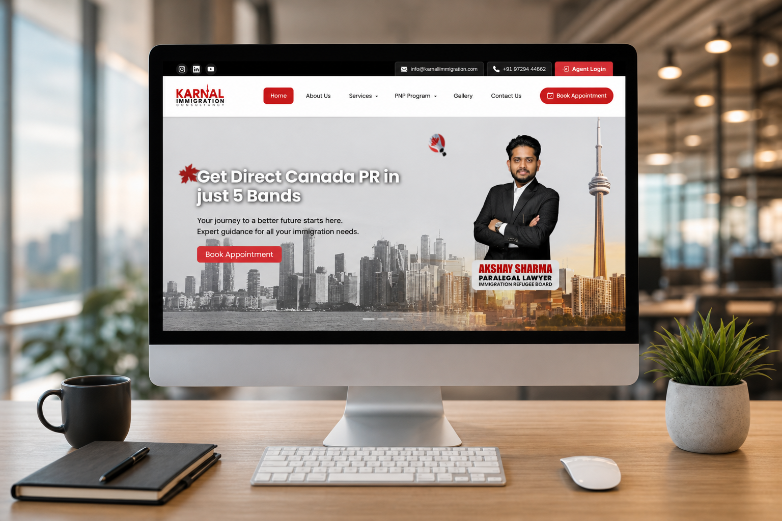 Karnal Immigration Consultancy Website